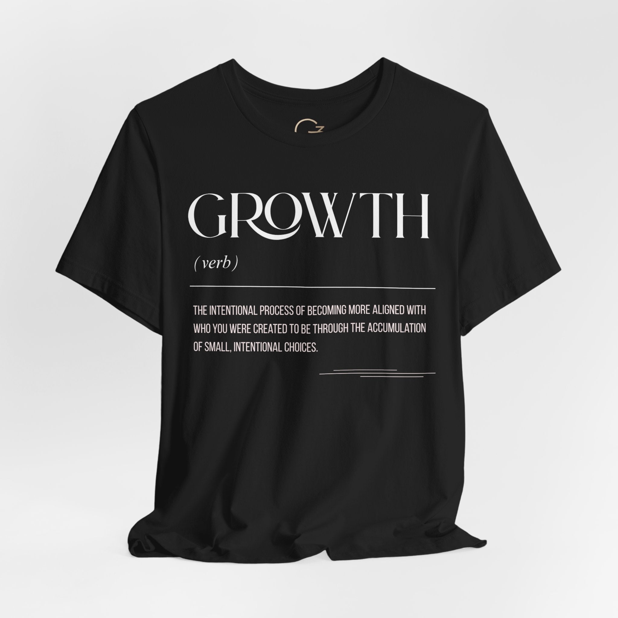 Growth Definition Tee - Minimal Inspirational Graphic T-Shirt