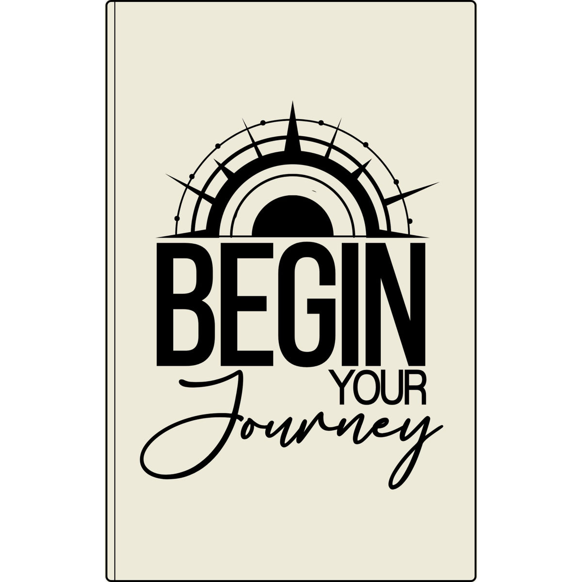 Begin Your Journey Vegan Leather Journal | Inspirational Personal Growth Notebook