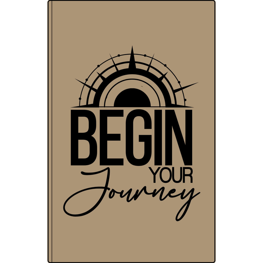 Vegan Leather Journal — "Begin Your Journey" Engraved Notebook