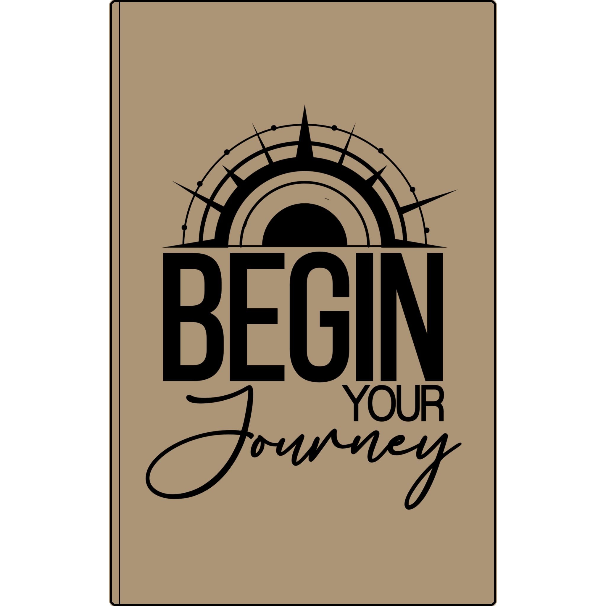 Vegan Leather Journal — "Begin Your Journey" Engraved Notebook