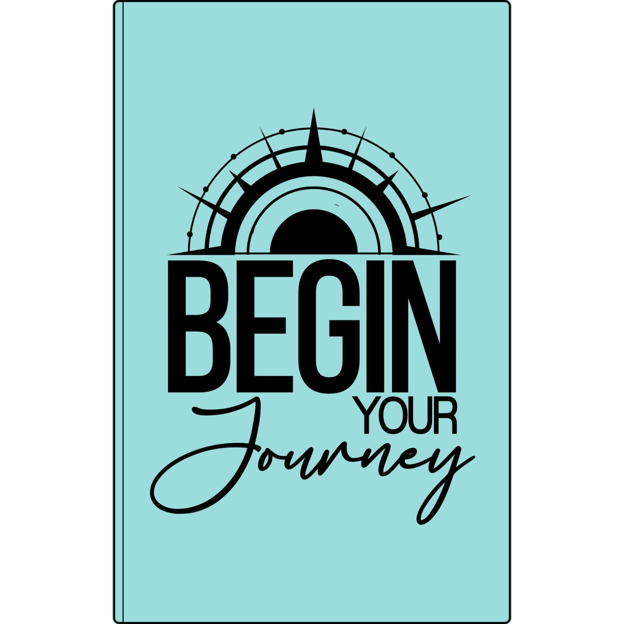 Vegan Leather Journal — "Begin Your Journey" Engraved Notebook