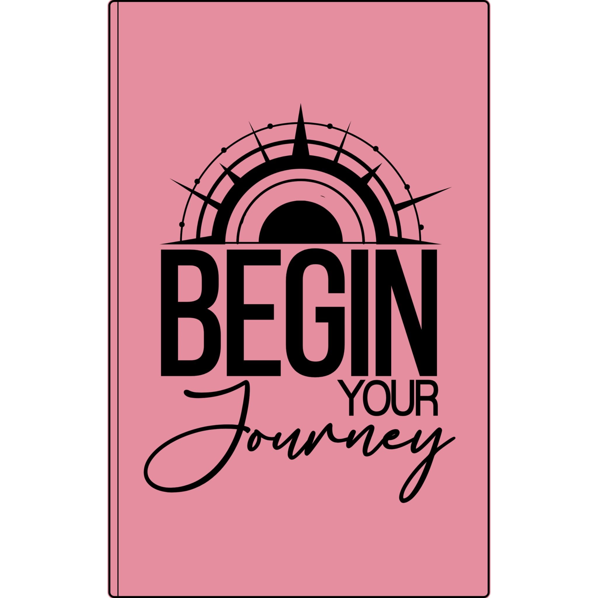 Vegan Leather Journal — "Begin Your Journey" Engraved Notebook