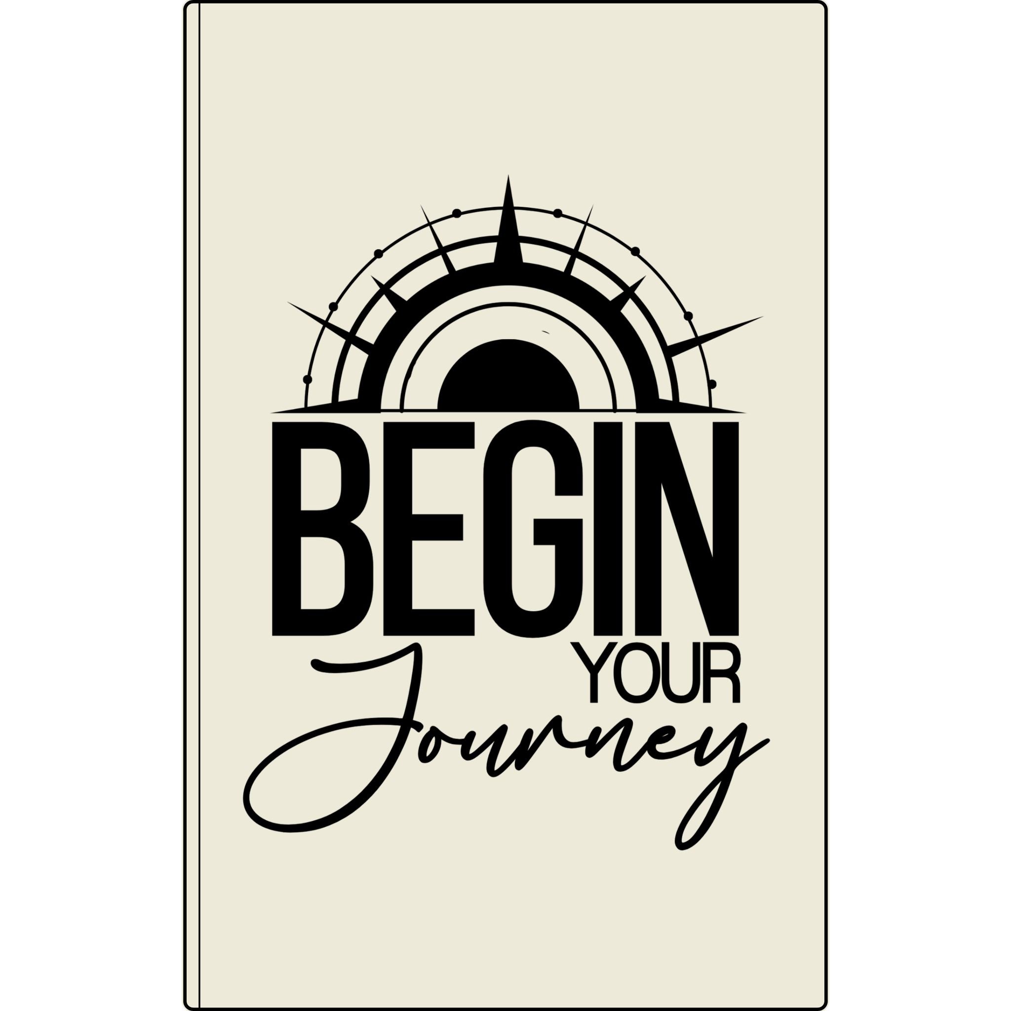 Vegan Leather Journal — "Begin Your Journey" Engraved Notebook