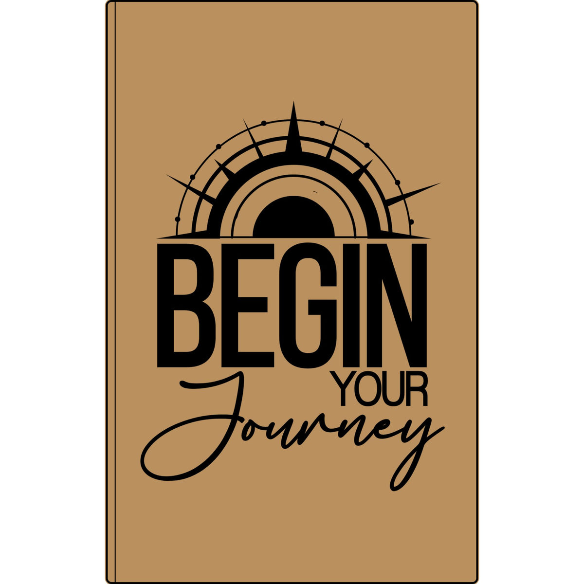 Begin Your Journey Vegan Leather Journal | Inspirational Personal Growth Notebook