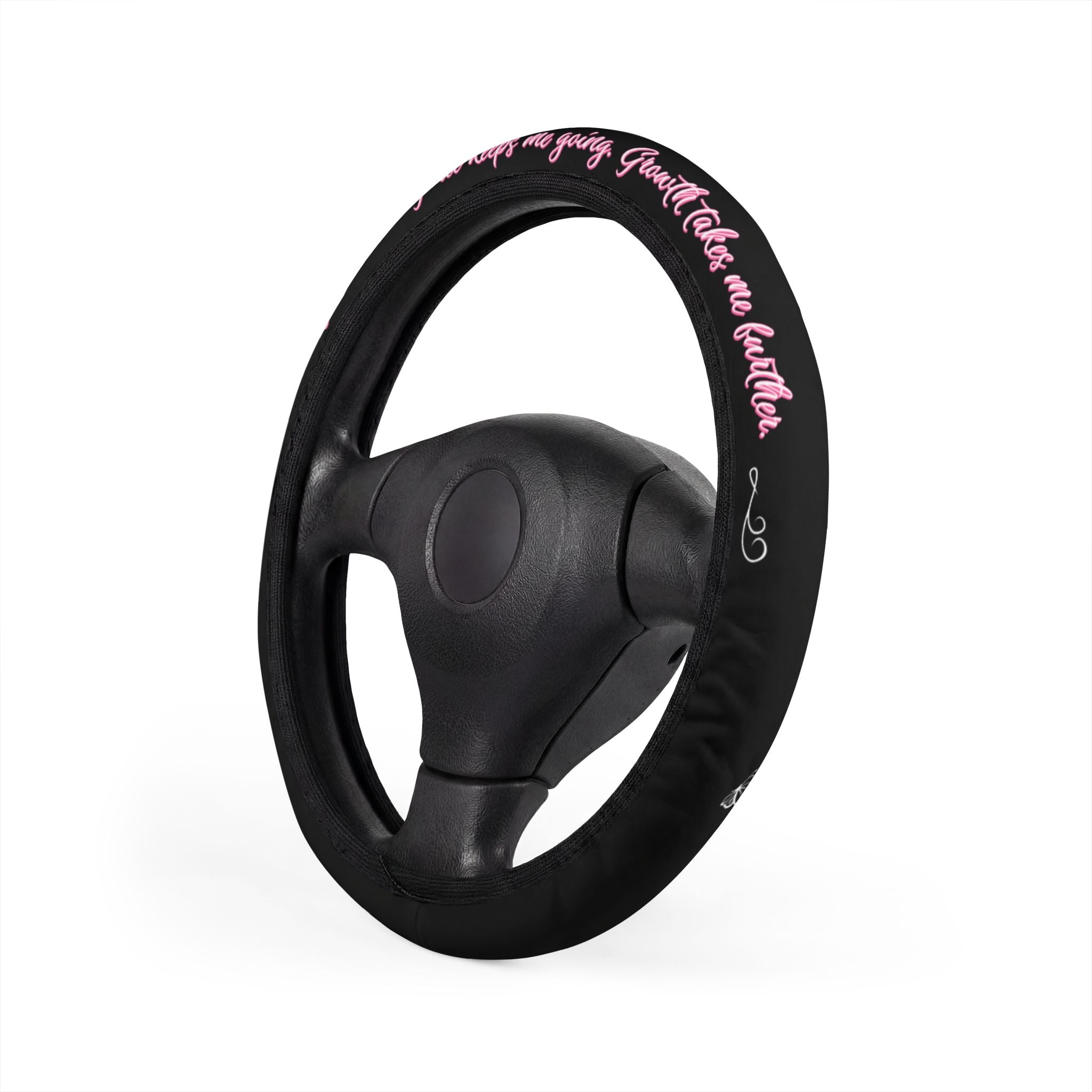 Grit. Grace. Growth. Steering Wheel Cover | Inspirational Car Accessory