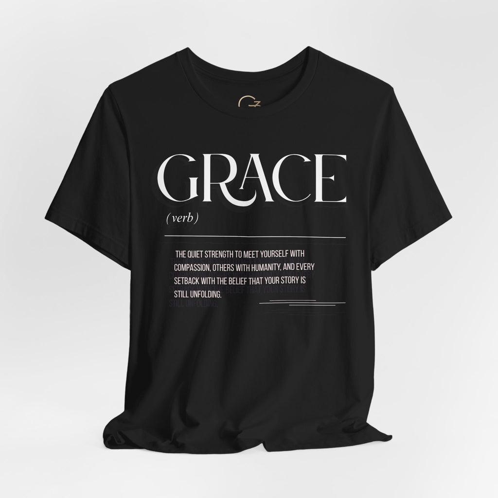 Grace Definition Tee — Minimalist Inspirational Graphic T-Shirt