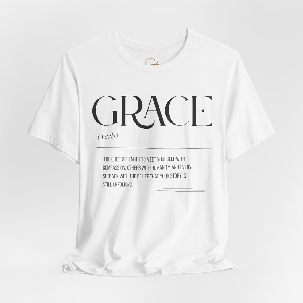 Grace Definition Tee — Minimalist Inspirational Graphic T-Shirt