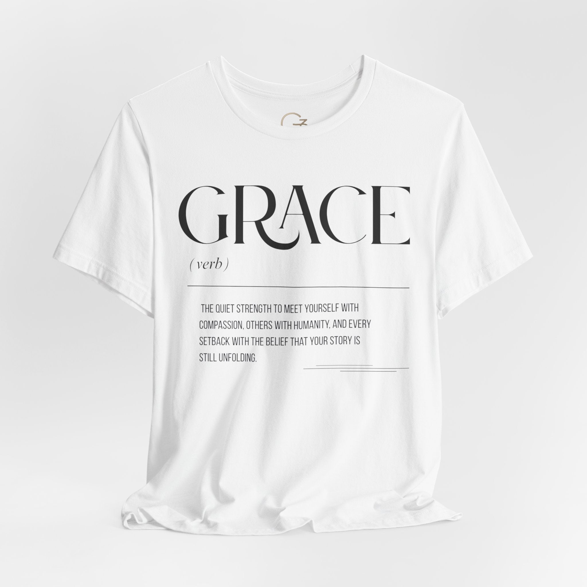 Grace Definition Tee — Minimalist Inspirational Graphic T-Shirt
