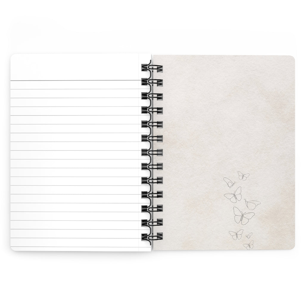 Butterfly Script Journal — Spiral-Bound Notebook with Elegant Handwritten Cover