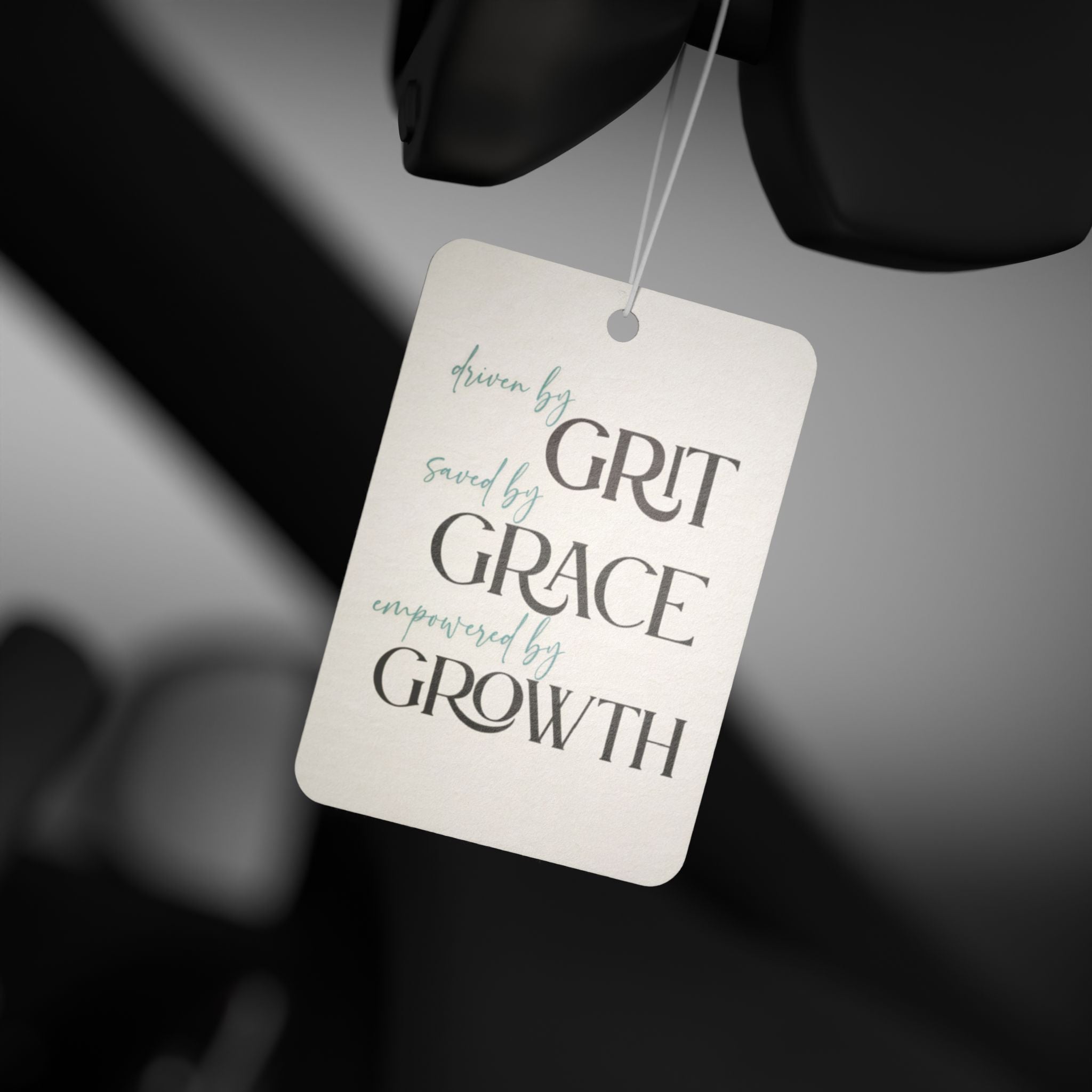 Car Air Freshener  'Grit, Grace, Growth' Inspirational Hanging Scent