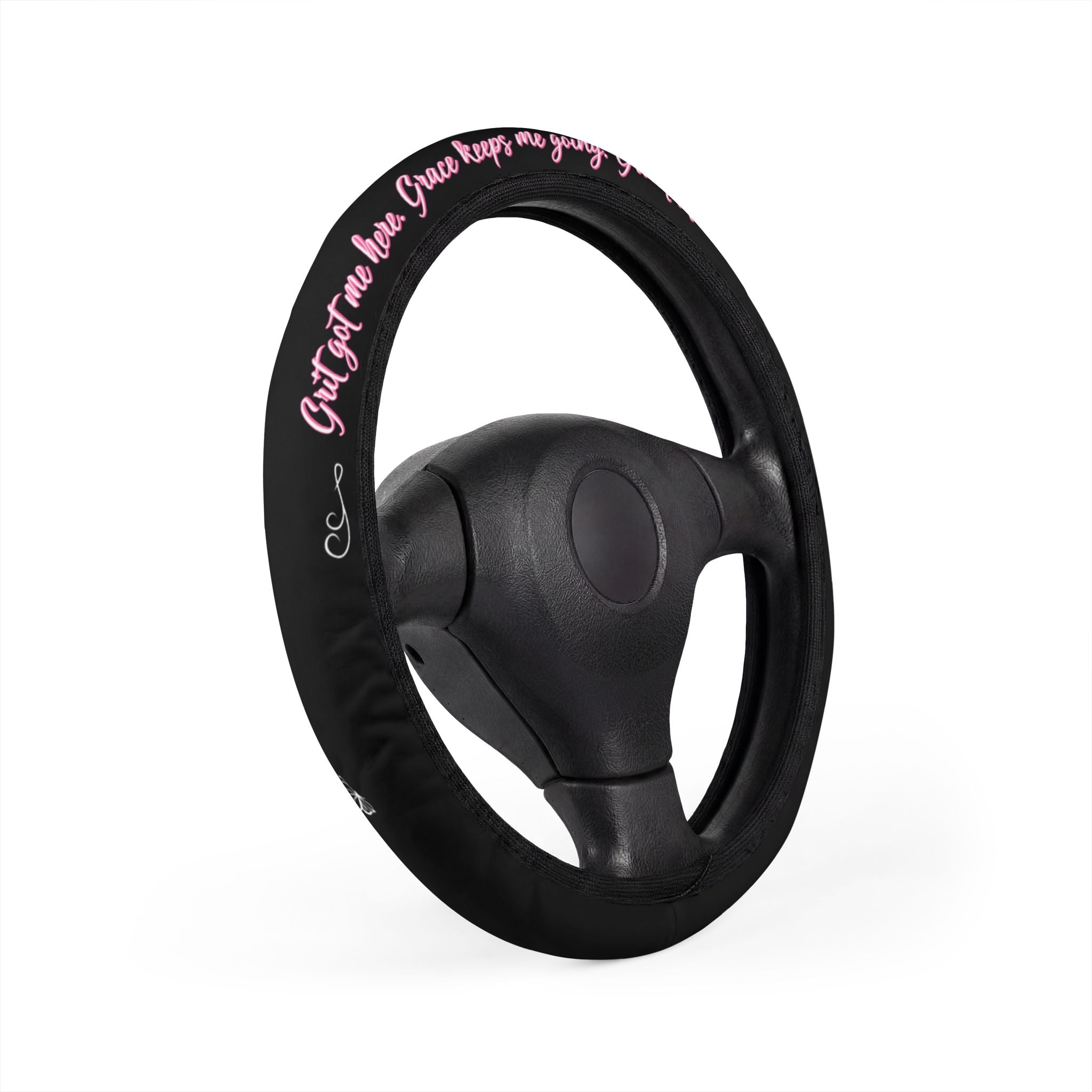 Grit. Grace. Growth. Steering Wheel Cover | Inspirational Car Accessory