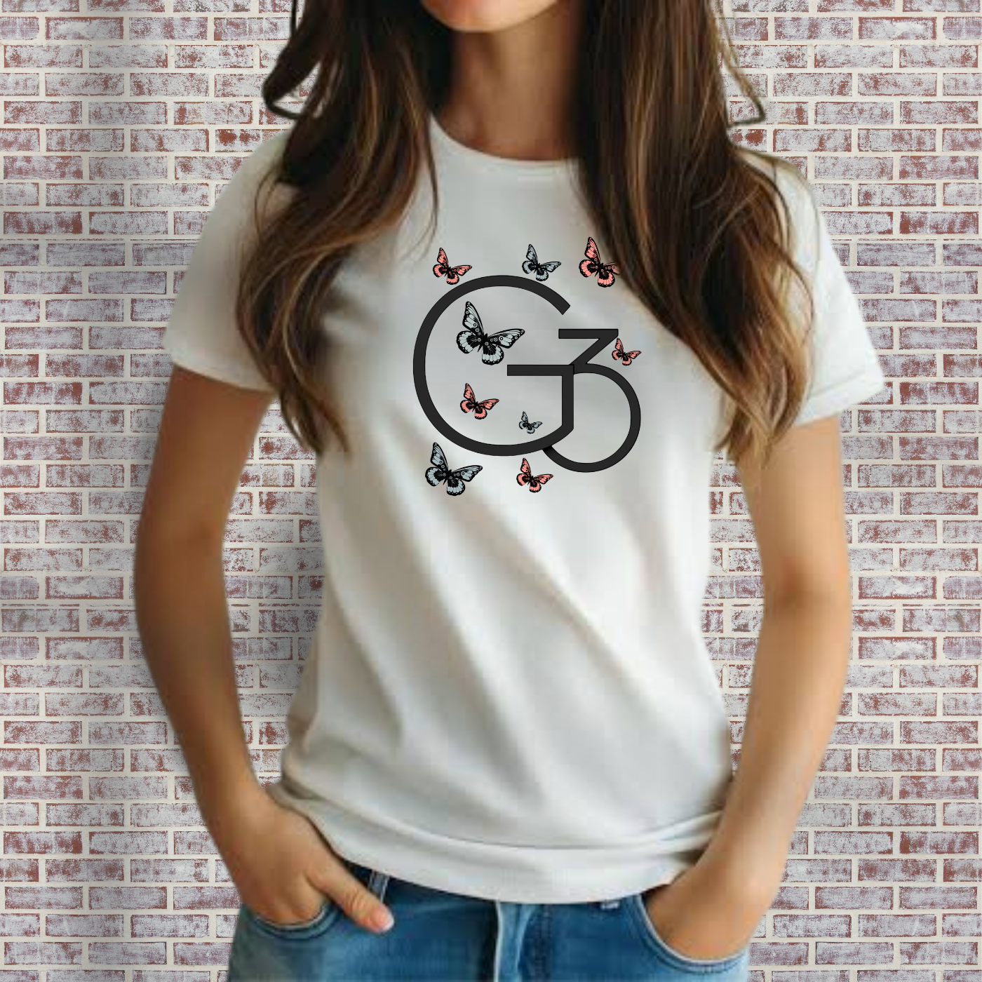 Butterfly G3 Logo Tee Floral Butterfly Graphic T-Shirt