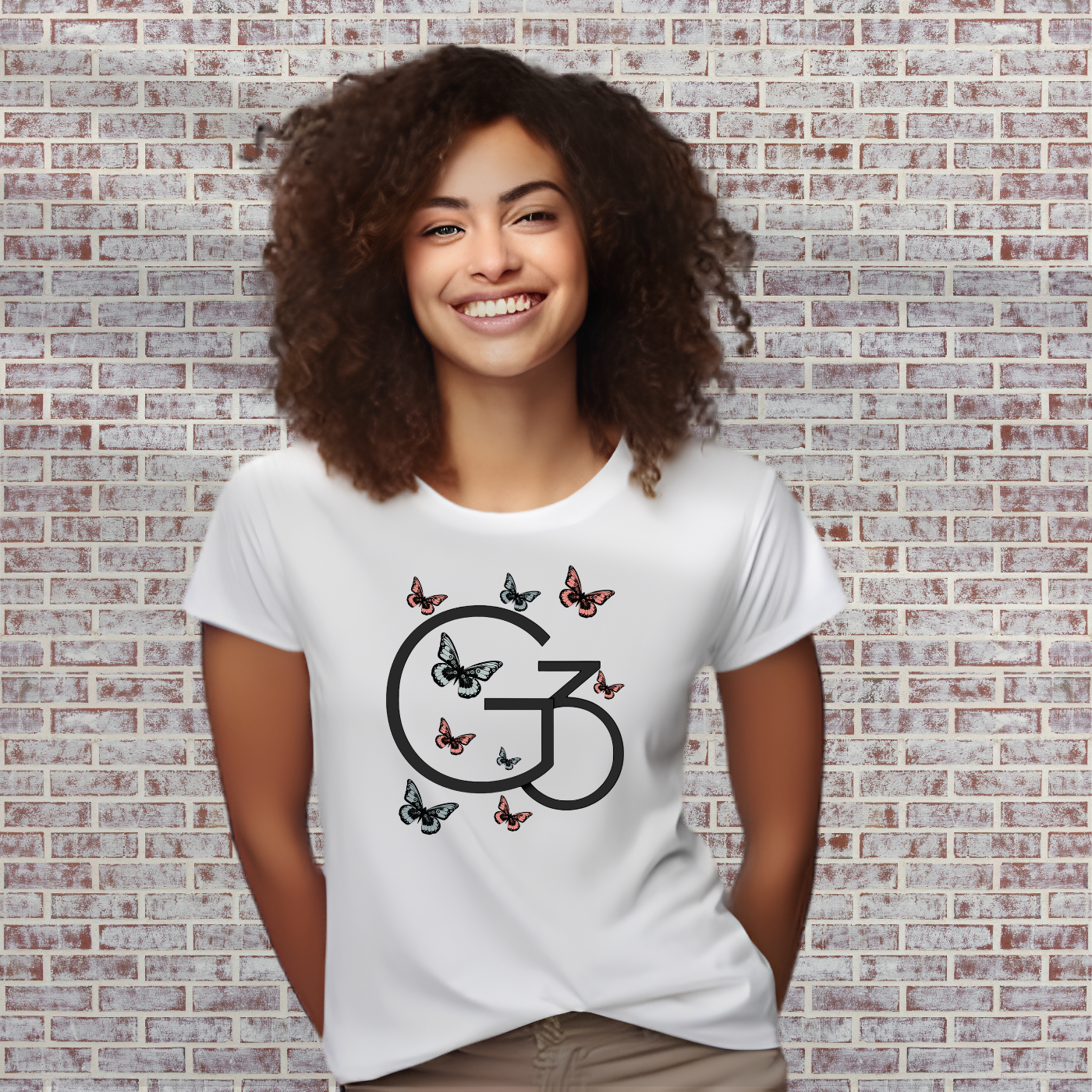 Butterfly G3 Logo Tee Floral Butterfly Graphic T-Shirt