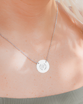 Engraved Circle Necklace "Begin Your Journey" – Inspirational Pendant Necklace