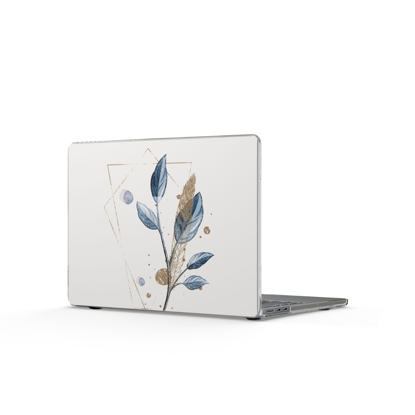 MacBook Case Aesthetic Blue Floral