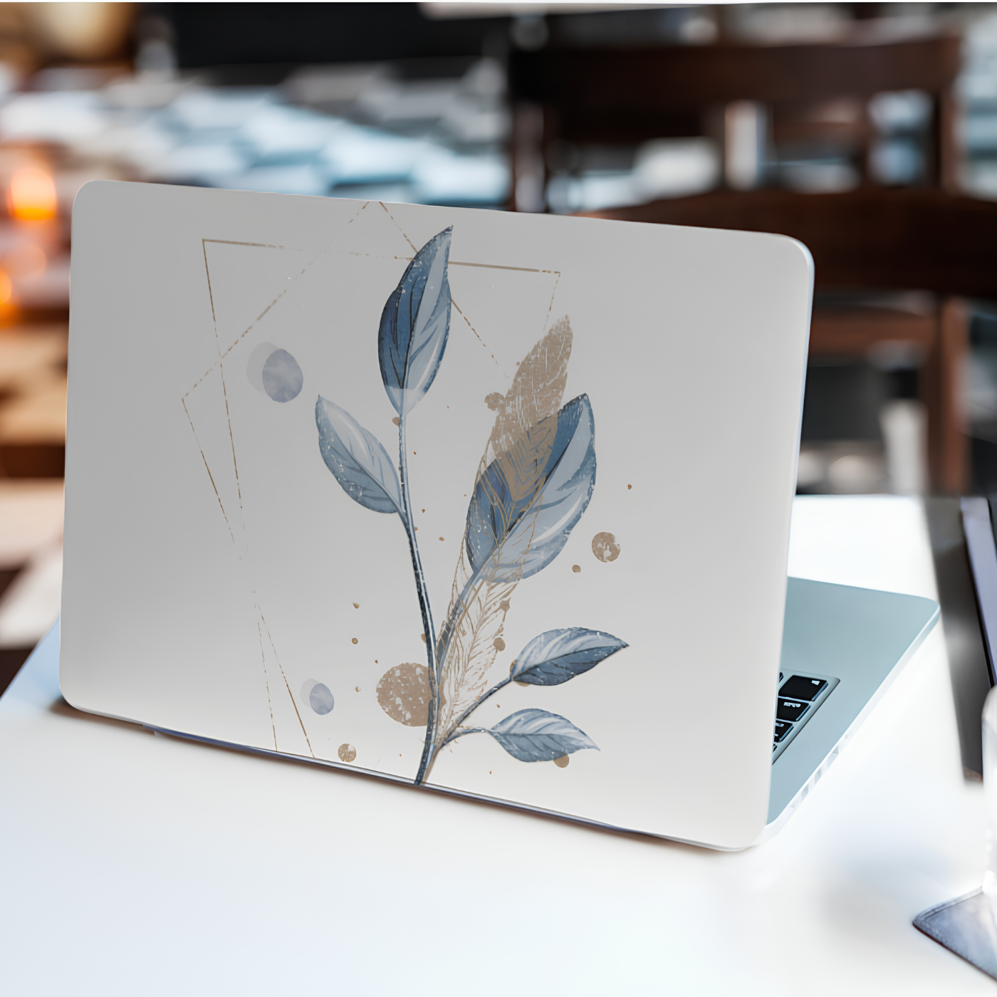 MacBook Case Aesthetic Blue Floral