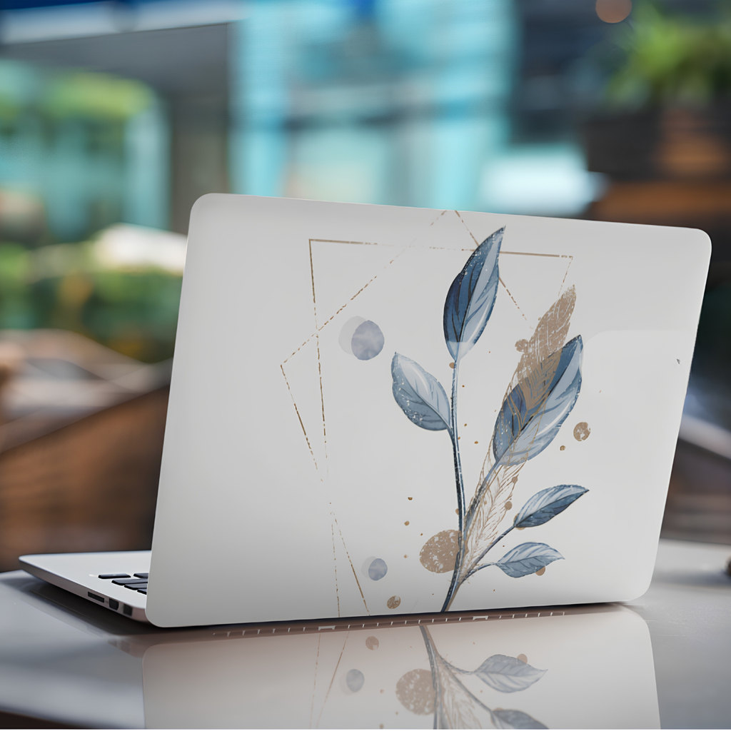 MacBook Case Aesthetic Blue Floral