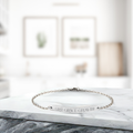 Engraved Curved Bar Sterling Silver Anklet  'Grit • Grace • Growth'