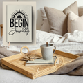 Vegan Leather Journal — "Begin Your Journey" Engraved Notebook