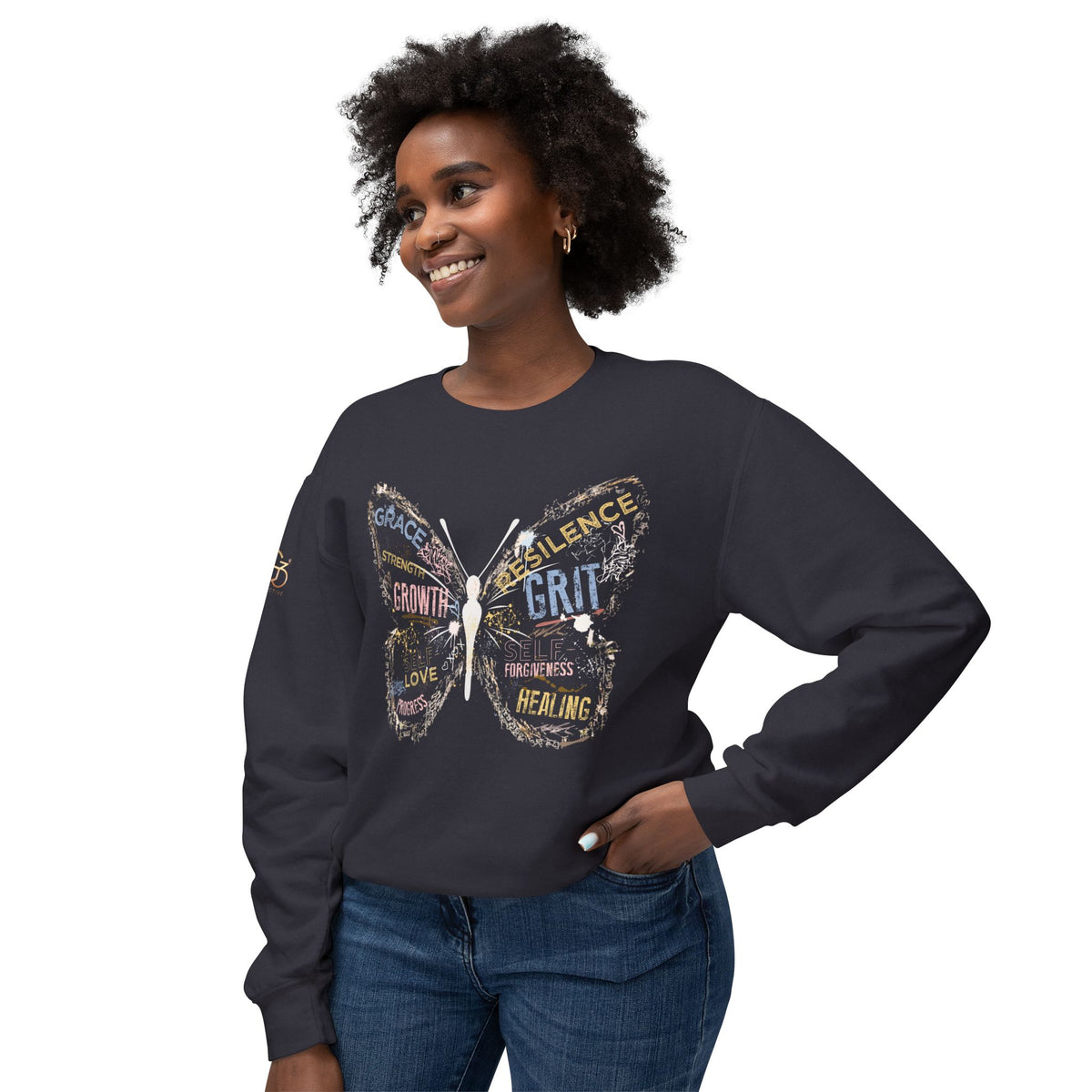 Graffiti Butterfly Crewneck Sweatshirt