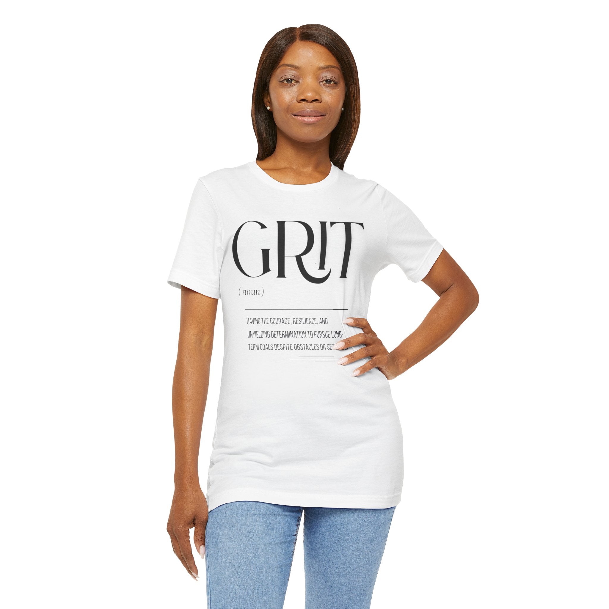 Grit Definition Tee - Inspirational Motivational Graphic T-Shirt