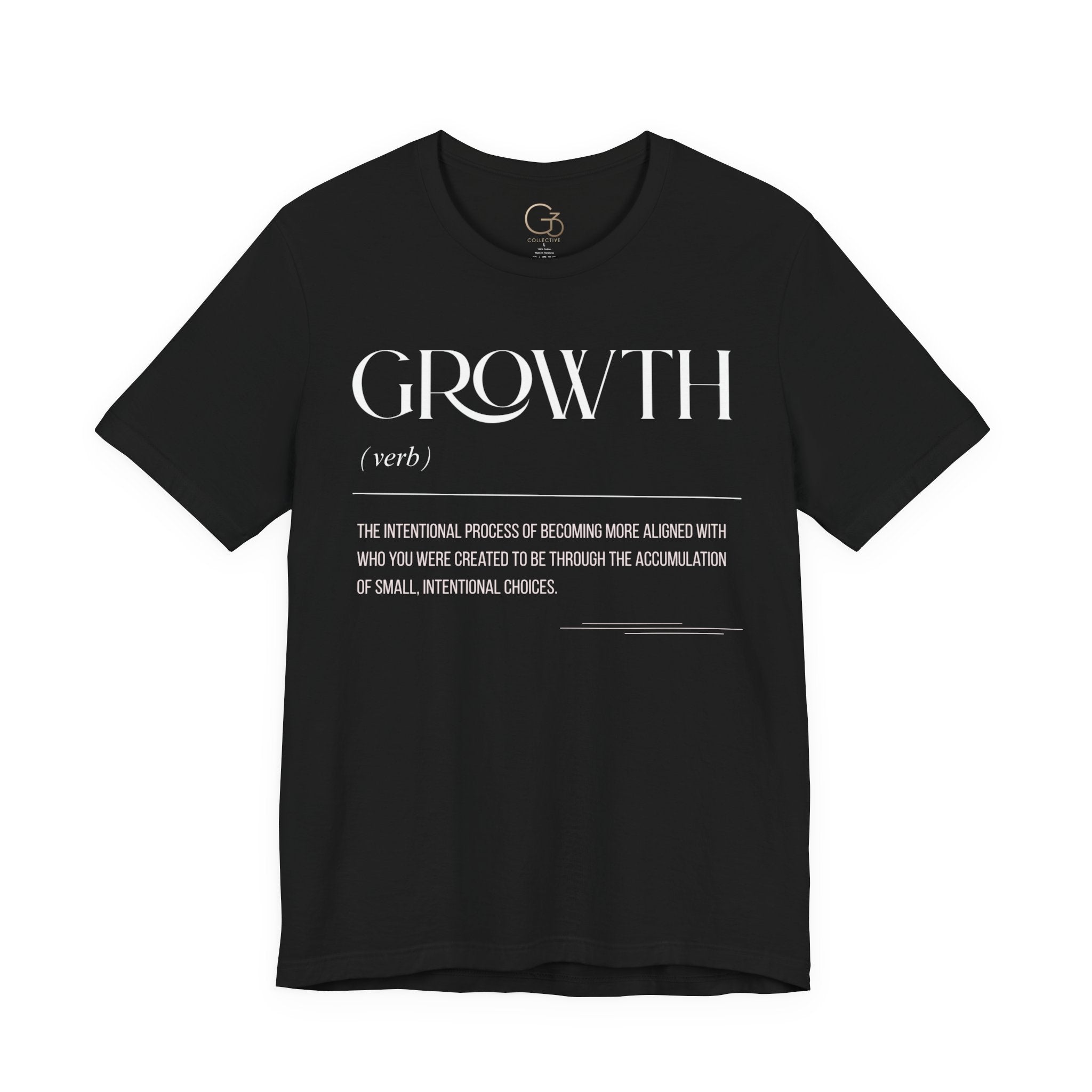 Growth Definition Tee - Minimal Inspirational Graphic T-Shirt