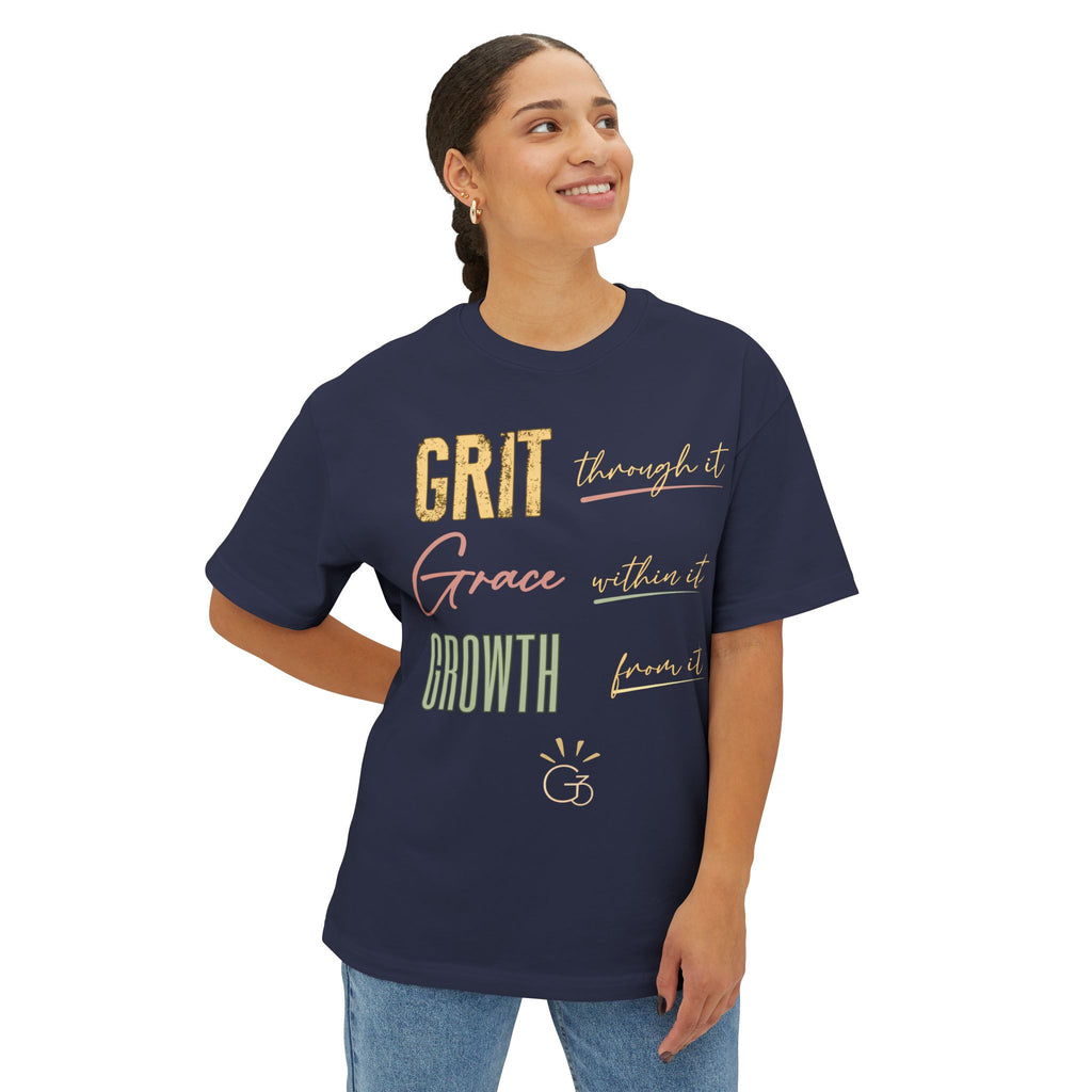 The G3 Tee | Grit Through It. Grace Within It. Growth From It. Oversized Boxy Shirt