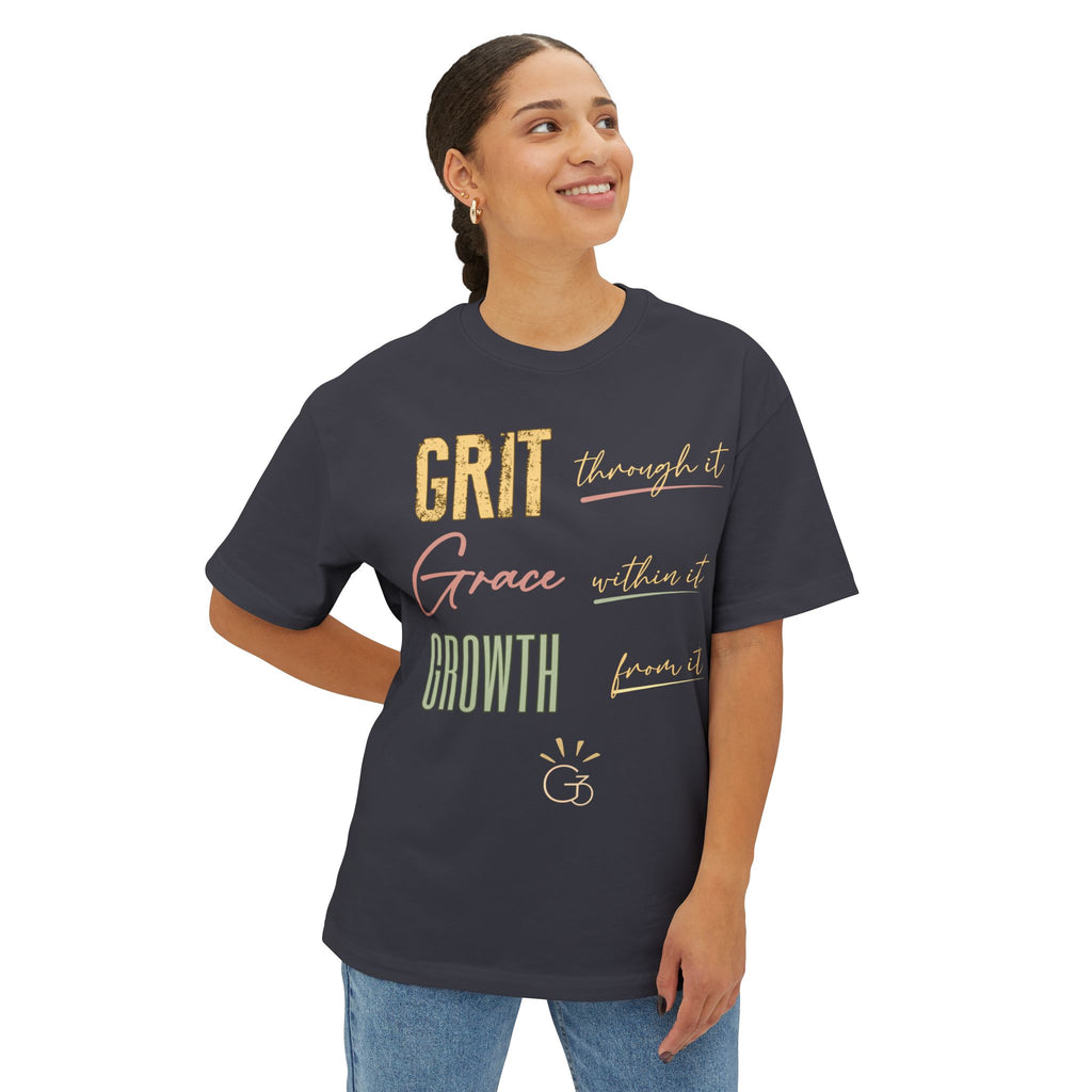 The G3 Tee | Grit Through It. Grace Within It. Growth From It. Oversized Boxy Shirt