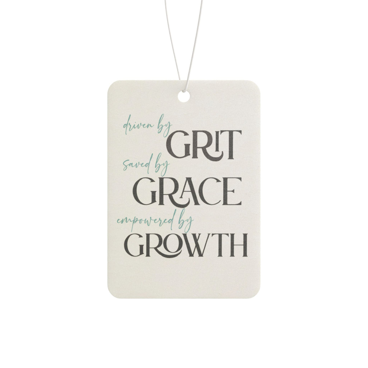 Car Air Freshener  'Grit, Grace, Growth' Inspirational Hanging Scent
