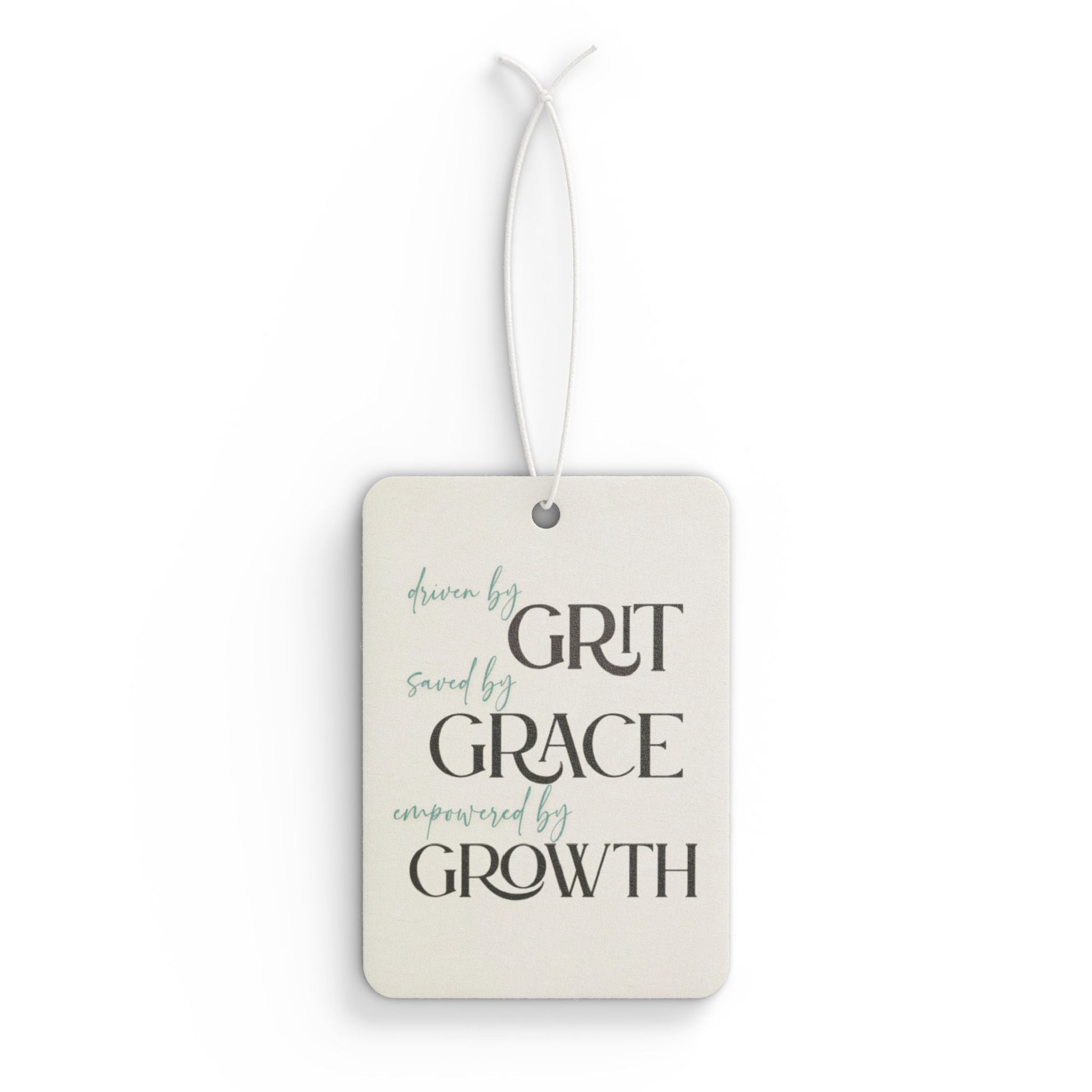 Car Air Freshener  'Grit, Grace, Growth' Inspirational Hanging Scent